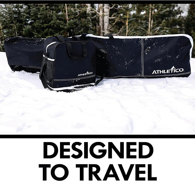 Athletico Two-Piece Snowboard and Boot Bag Combo | Store & Transport Snowboard Up to 165 CM and Boots Up To Size 13 | Includes 1 Snowboard Bag & 1 Boot Bag (Black) - Image 4