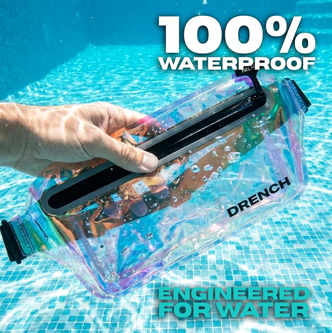 DRENCH Iridescent Waterproof Fanny Pack | Submersible Dry Bag Waist Pouch for Swimming, Snorkeling & Kayaking | Waterproof Phone Case & Underwater Phone Holder for Beach, Pool Parties & Travel - Image 5
