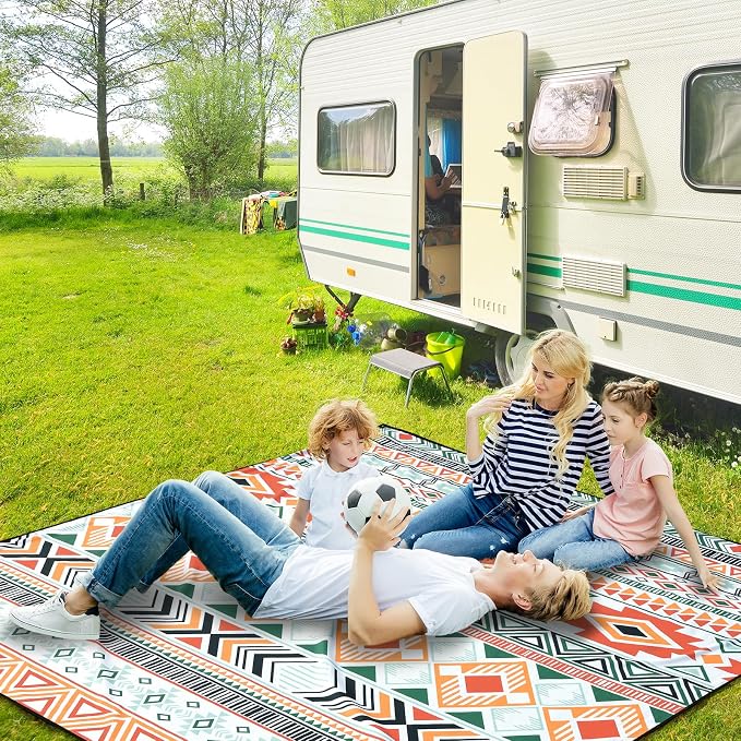 HIHOHO Beach Blanket Waterproof Sandproof Extra Large Beach Mat 79" X 83"/120"x108"for 1-8 Adults Quick Drying Durable Outdoor Picnic Mat for Beach Travel Camping Hiking - Image 6