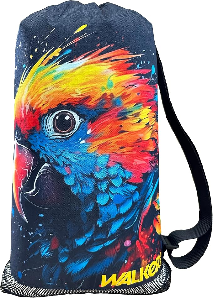Walker Beach Mesh Net Travel Boat Bag for Snorkeling, Dive, and Swim Gear – USA Made, Parrot by Unknown