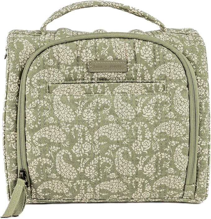 JuJuBe Insulated Bottle Bag, Breastmilk Cooler Bag Fits 3 Baby Bottles, Storage Tote for Nursing Mom, Daycare & Travel, Lunch Bag w/Handle & Shoulder Strap (Paisley Floral) by JuJuBe