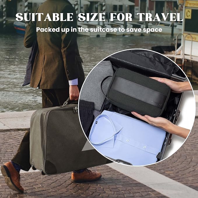 Vorspack Toiletry Bag for Men - Water Resistant Travel Bag for Toiletries, Bathroom Essentials, Travel Accessories, Gifts - Grey - Image 7