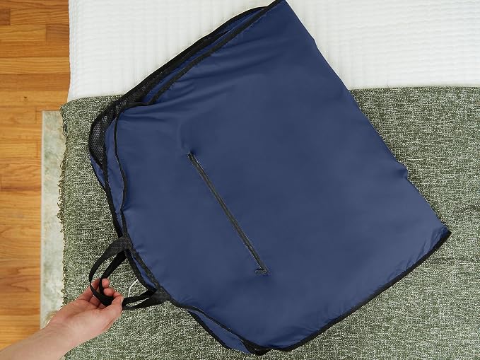 Covermates Deluxe Garment Bag Set for Closet Storage & Travel – Heavy Duty Hanging Suit & Dress Bags with ID Window, Accessory Pockets & Carrying Handles – Premium Wardrobe Protection, Blue - Image 9
