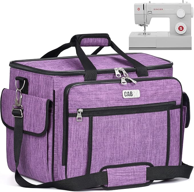 CAB55 Sewing Machine Case - Carrying Bag with Removable Padding, Tote for Machine and Accessories by CAB55