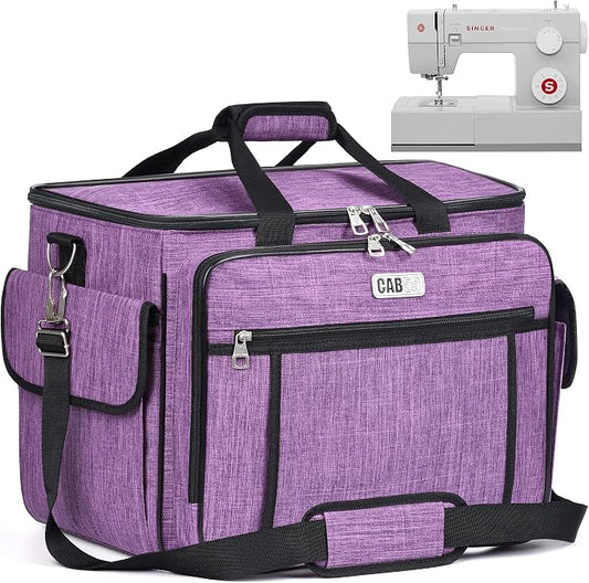 CAB55 Sewing Machine Case - Carrying Bag with Removable Padding, Tote for Machine and Accessories by CAB55
