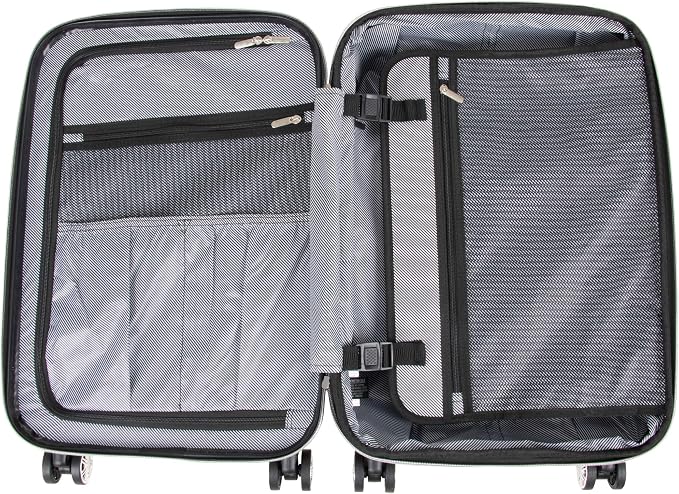 Kenneth Cole REACTION Diamond Tower Collection Lightweight Hardside Expandable 8-Wheel Spinner Travel Luggage, Rose Gold, 20-Inch Carry On - Image 2