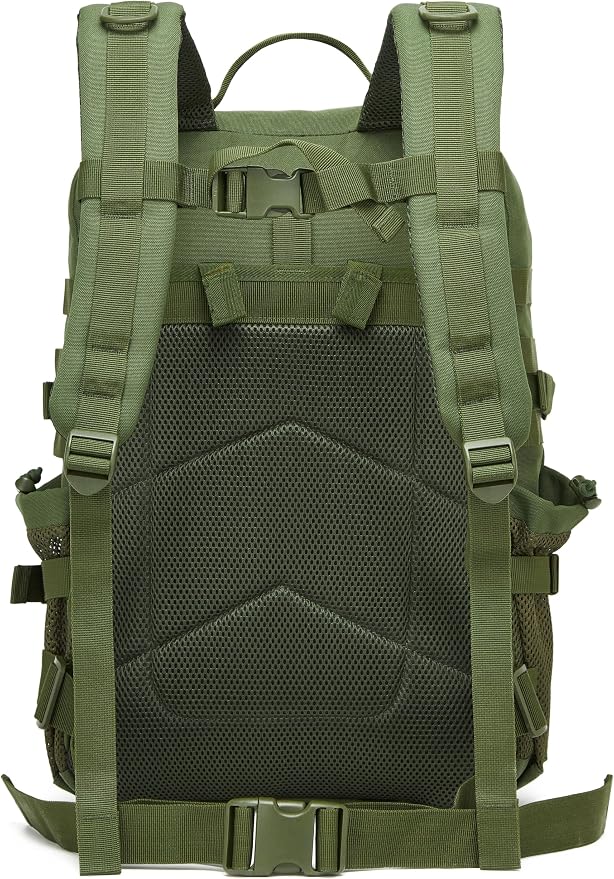 Wotony Tactical Backpack - Military waterproof backpack with multiple pockets and tactical gear for the outdoors (army green, 45L) - Image 4