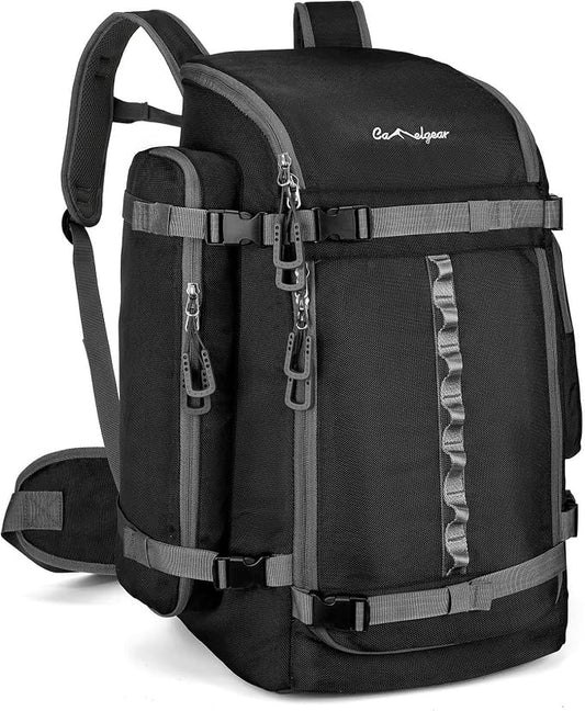 65L Ski Boot Bag,Large Duffle Travel Bag,1680D Nylon Waterproof Padded Ski Boot Bag Backpack For Women Men Kids by CAMELGEAR