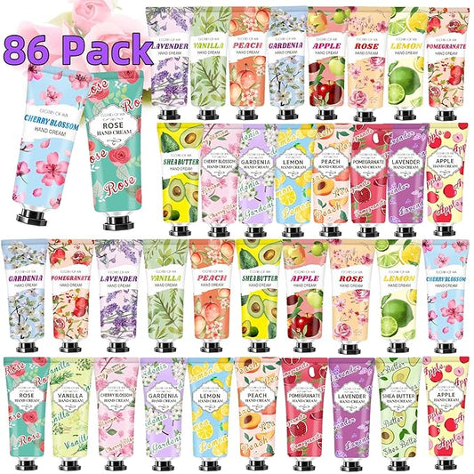 86 Pack Hand Cream Bulk Gifts,Stocking Stuffers Adults,Christmas Gifts for Women,Christmas Stocking Stuffers Teacher Appreciation Gifts Birthday Gifts,Natural Travel Size Lotion for Dry Cracked Hands