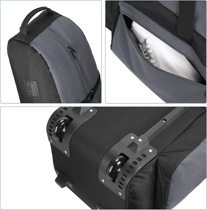 TurnWay Foldable Padded Golf Travel Bag, Heavy Duty 900D Polyester Golf Club Bag Waterproof Golf Carry Bag Cart Bag with Wheels, Soft-Sided Spacial Size for Golf Gear Transportation - Image 7