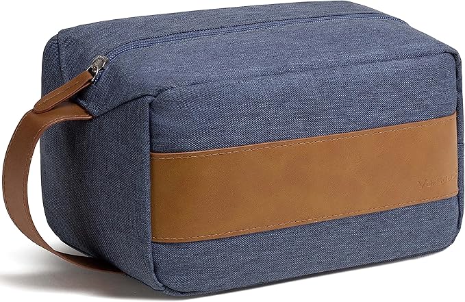 Vorspack Toiletry Bag for Men - Water Resistant Travel Bag for Toiletries, Lightweight Hygiene Bag for Bathroom, Travel Essentials, Gifts - Blue by Vorspack