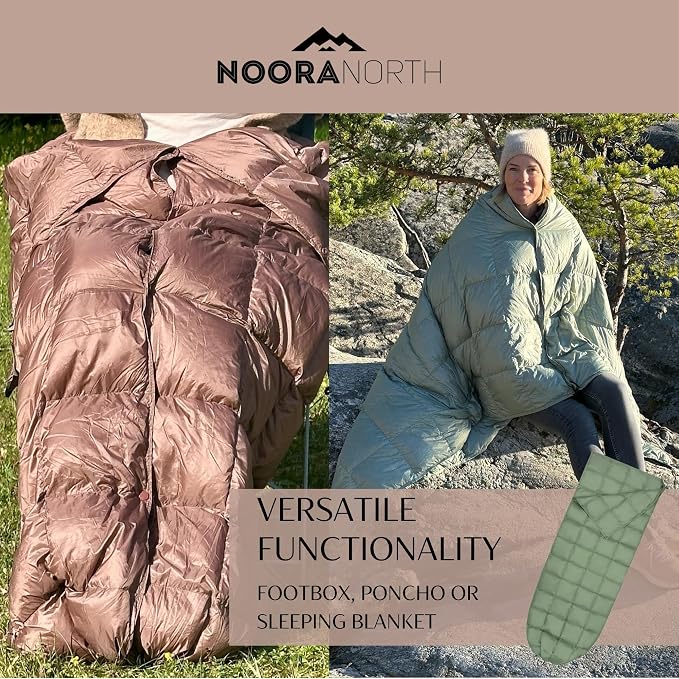 Down Camping Blanket with Footbox – Lightweight, Packable, Water Resistant Backpacking Quilt & Warm Puffy Compact Outdoor Throw – 52x77 with Stuff Sack for Stadium, Hiking & Travel - Image 5