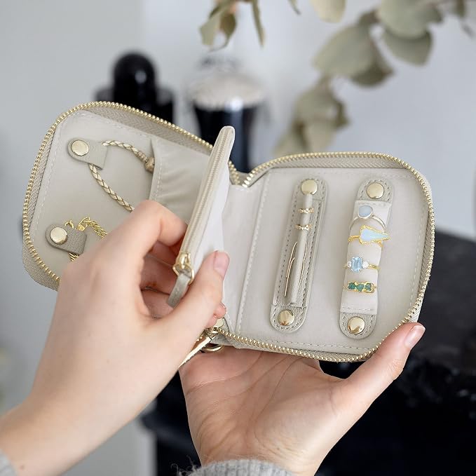 Stackers Oatmeal Compact Jewellery Roll - Image 2