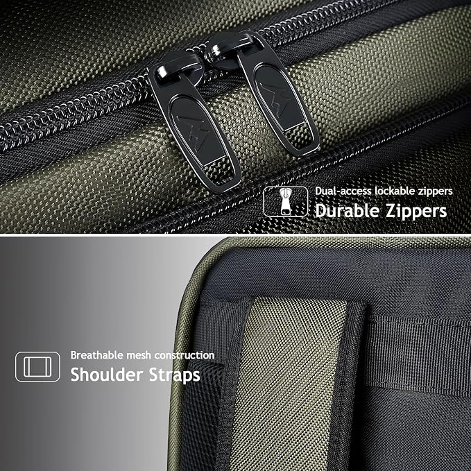 MATEIN Green Travel Backpack 45L, Luggage Backpack for Travel Carry On | Flight Approved, Large Capacity, 18 Inch Backpack Suitcase, Overnight Weekend Travel Bag, Laptop Compartment, Lots of Pockets - Image 7
