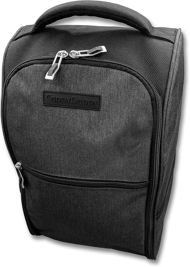 CaddyDaddy Premium Golf Shoe Bag Zipper Sports Shoe Strap Bag with Side and Front Accessory Pocket for Storing Golf Accessories Golf Shoe Carry Bags (Premium Golf Shoe Bag) - Image 5
