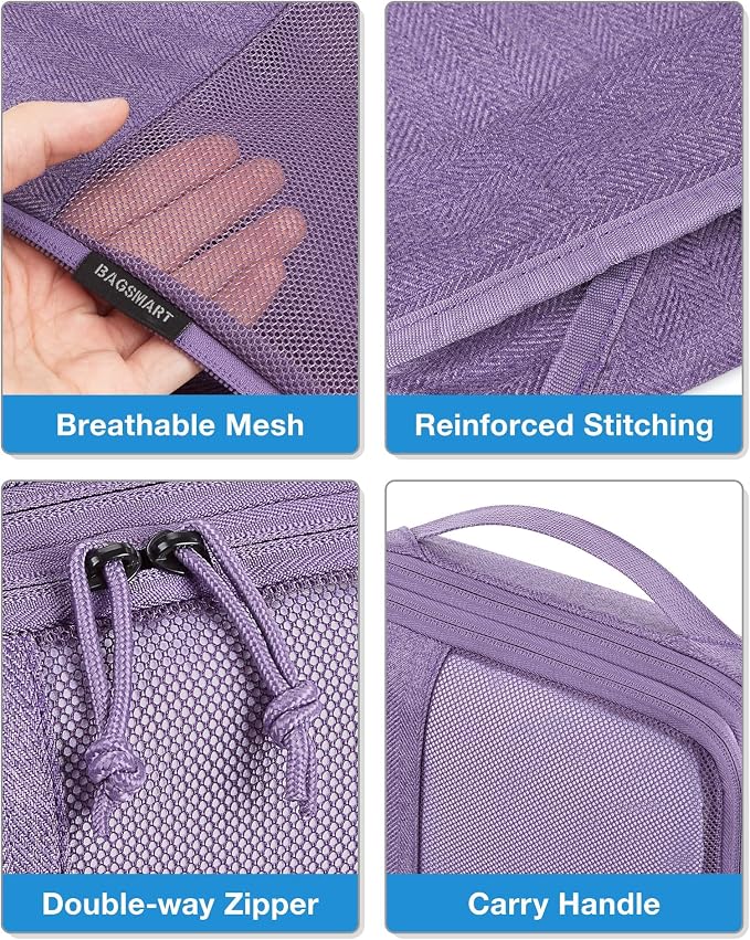 BAGSMART Compression Packing Cubes for Travel, 6 Set Luggage Organizer Bags | Fits 20/24/28in Carry-On Suitcases, Compressible Bags Streamline Cruise Travel Essentials, Sturdy Handles, Machine Washable - Image 6