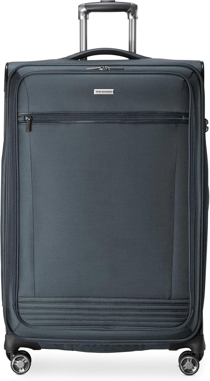 Ricardo Beverly Hills Avalon Softside Large Check-In Luggage Made with Sustainable 100% Recycled PET (rPET), Lightweight, Eco-Friendly Travel, Expandable, Dual Spinner Wheels, Storm Blue, 28-inch - Image 3