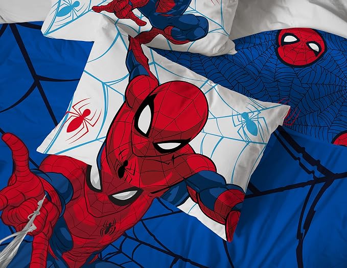 Marvel Spiderman 7 Pc Queen Bed in a Bag (Official Marvel Product) | Bed in a Bag, Comforter Sheets Shams Pillowcases, Official Brand, Soft Microfiber, Machine Washable, Boys Gift - Image 5