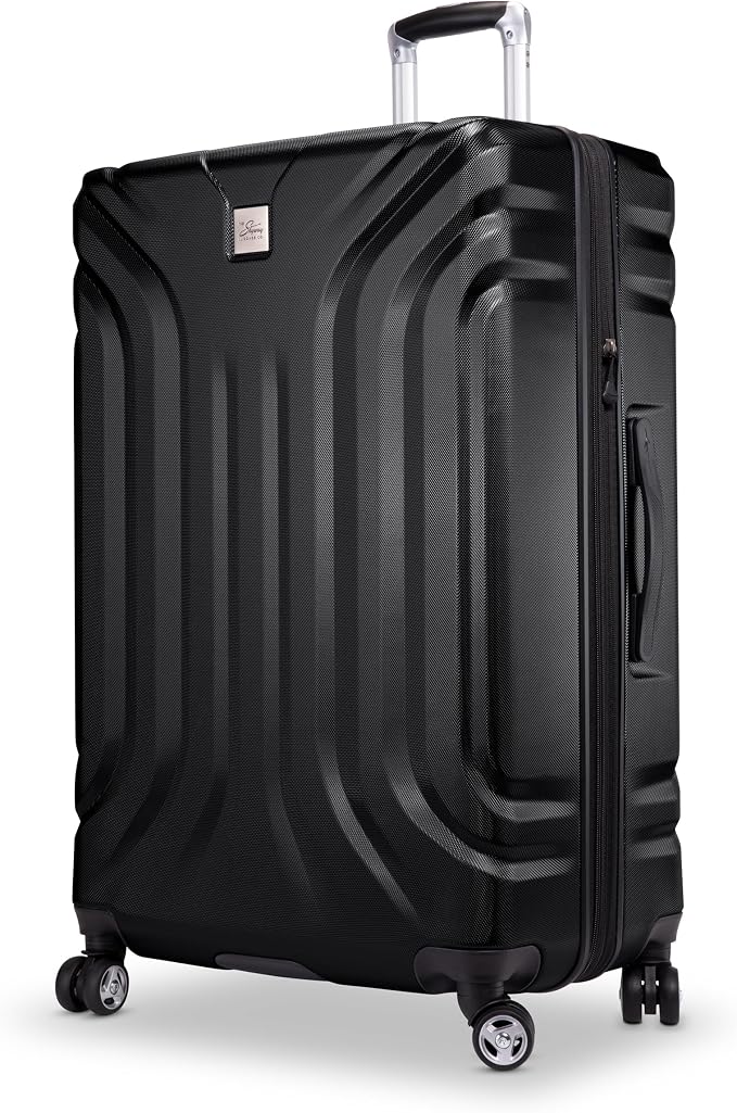 Skyway Nimbus 4.0 Expandable, Durable Hardside, 4 Wheel Spinner, Lightweight Suitcase, Unisex, Stylish, Black, Checked-Large 28-Inch by SkywayLuggage