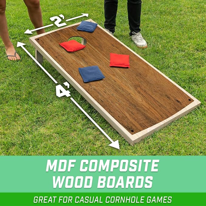 GoSports Portable Cornhole Sets, 8 Styles – Choose 4 x 2 ft or 3 x 2 ft - Boards Include 8 Bean Bags, Travel Case, and Game Rules - Image 2