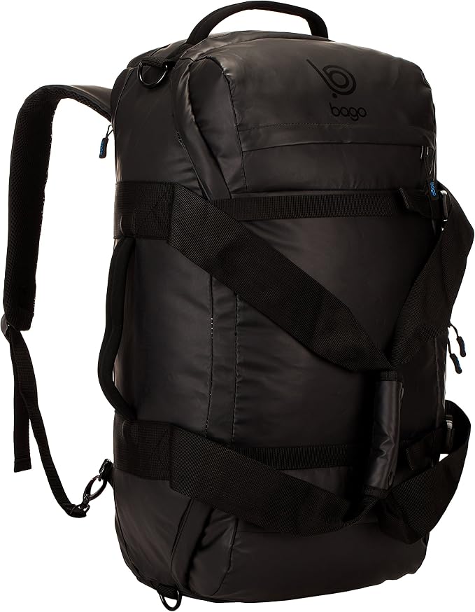 Bago Waterproof Duffel Bag Backpack For Men & Women - 3 Way Duffel Backpack for Travel Camping Gear & Sports - Heavy Duty Travel Duffle Bag Backpack With Straps - Travel Backpack for Men (Black) by BagoTravelBags
