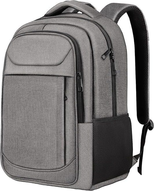 15.6 Inch Travel Backpack, Business Laptop Backpack, Water Resistant Durble Slim Casual College School Computer Nurse Work College School Bag, Travel Daypack Bag Gifts for Men Women, Grey