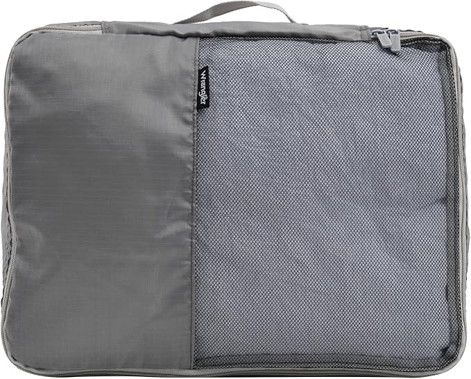Wrangler 4 Piece Miami Luggage and Packing Cubes Set, Desert Taupe - Image 6