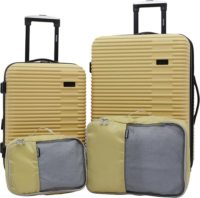 kensie Women's Hillsboro Luggage & Travel Bags Set, Dried Moss, 4 Piece Set by kensieJeans