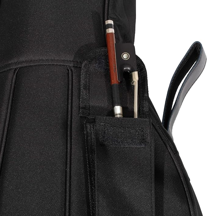 MI&VI CB-5001 Cello Soft Case Travel Gig Bag 4/4 (Full Size) With Multiple Pockets and Adjustable Backpack Straps | 12mm Thick Padding | Waterproof | Non-Abrasive Lining - MIVI Music - Image 4