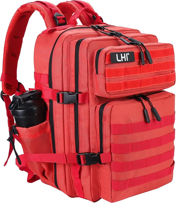 LHI Military Tactical Backpack for Men and Women 45L Army 3 Days Assault Pack Bag Large Rucksack with Molle System by LHI