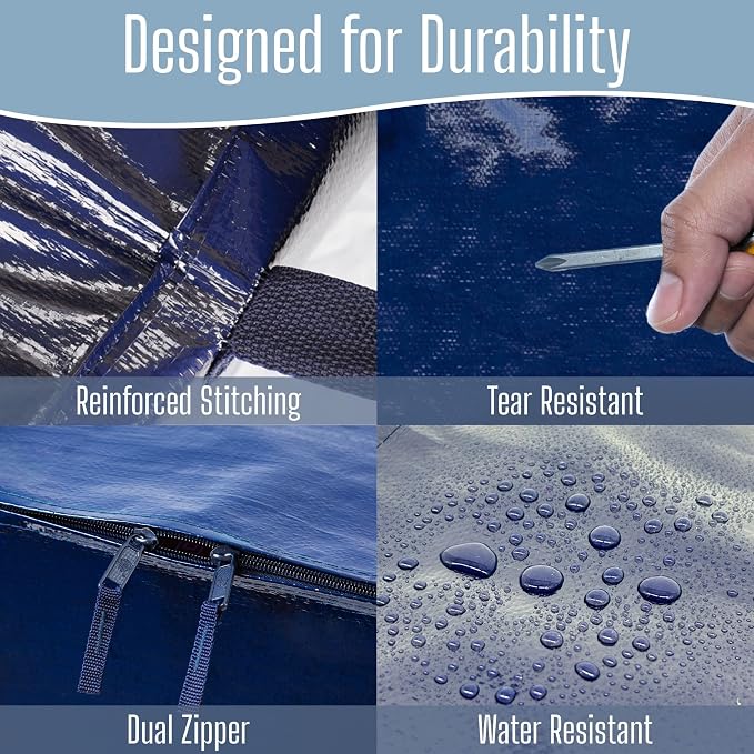 VENO 2 Pack Heavy Duty Moving Bags with Backpack Straps, Zippers & Handles, Extra Large Packing Bags for College Dorm Essentials, Moving Supplies Alternative to Cardboard Moving Boxes - Image 6