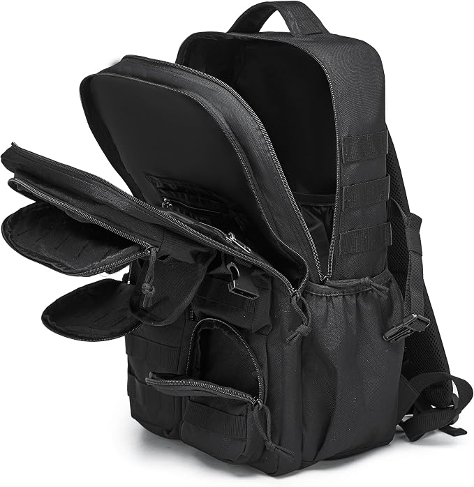 Wotony Tactical Backpack - Military waterproof backpack with multiple pockets and tactical gear for the outdoors (khaki, 35L) - Image 5