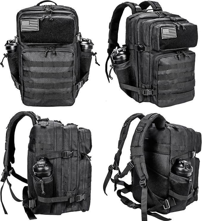 LHI Military Tactical Backpack for Men and Women 45L Army 3 Days Assault Pack Bag Large Rucksack with Molle System - Image 2