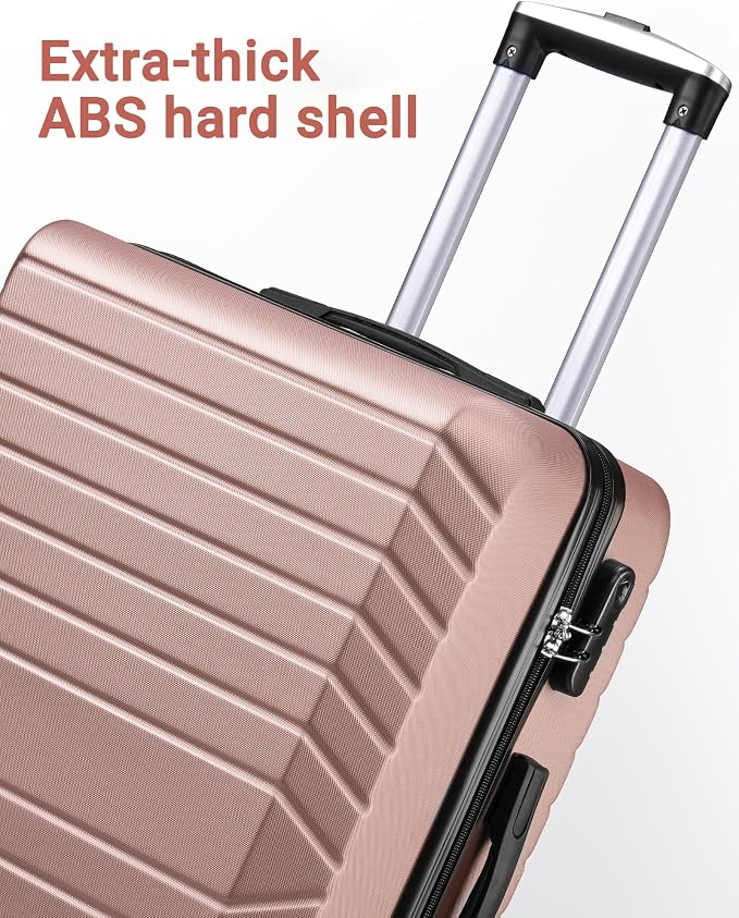 (32″, 28″, 24″, 20″)11 Piece Travel Luggage Sets for Women, 4 Piece Hardshell Suitcase Set, 20inch Carry on Luggage with Wheels, 24inch 28inch 32inch Checked Luggage with 7PC Organize Bags - Image 2