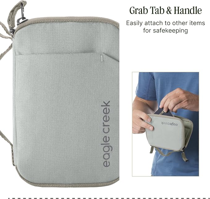 Eagle Creek Stash RFID Passport Wallet – Slim Travel Organizer with RFID Blocking – Secure Storage for Passport, Cards & Cash – Lightweight & Water-Resistant – Unisex – Storm Grey - Image 5