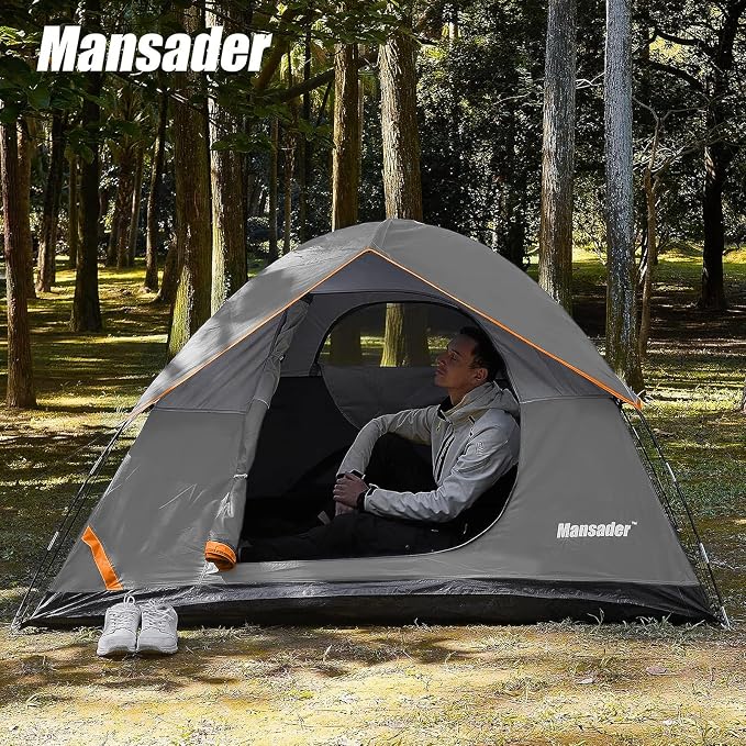 Camping Tent, Waterproof 2/3/4 Person Tents for Camping, Lightweight Easy Set Up Outdoor Hiking Tent Backpacking Tent with Carry Bag, Backpack Tent Suit for Family Beach Hiking Travel - Image 3