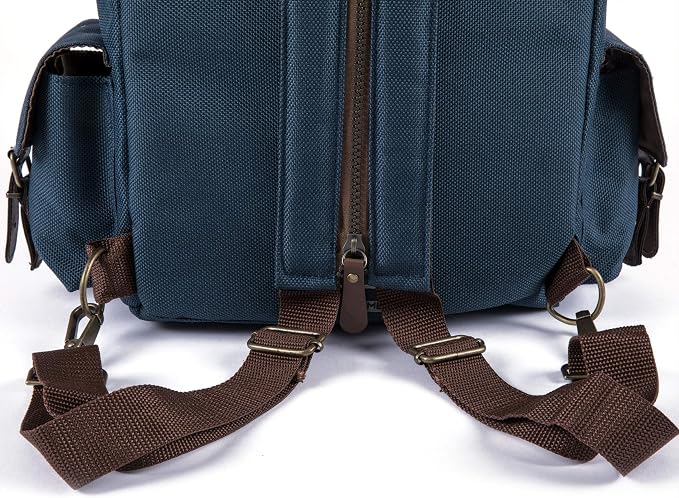 LEGACY - a Picnic Time brand Moreno 3-Bottle Wine & Cheese Tote, Padded Wine Carry Tote Bag with Handle and Adjustable Shoulder Strap, (Navy Blue) - Image 14