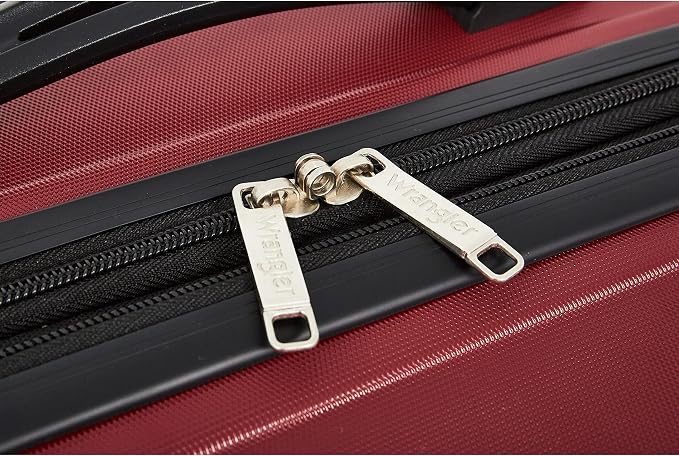 Wrangler 5 Piece Luggage & Travel Accessories Set, Red - Image 5