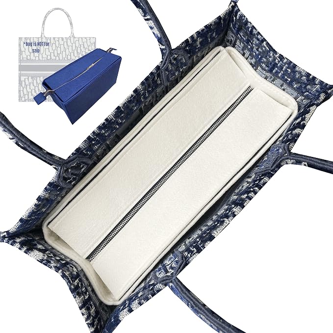 Divitize Premium Purse Organizer compatible with Book Mini/S/M/L Tote Bag Organizer — Perfect Fit, Durable Quality Felt, Full Coverage & No Bulky Effect, 24+ Shades (Cream, For Large Book Tote) by Divitize
