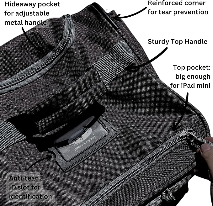 Olympia U.S.A. 22 inch Carry On 8 Pockets Wheeled Rolling Duffel Bag Water Resistant Luggage Lightweight Travel Suitcase with Retractable Handle - Image 4