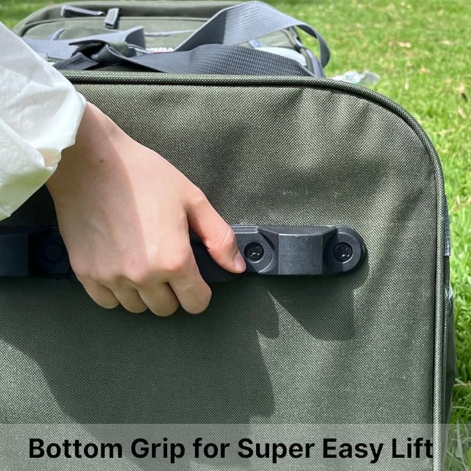 Olympia U.S.A. 22 inch Carry On 8 Pockets Wheeled Rolling Duffel Bag Water Resistant Luggage Lightweight Travel Suitcase with Retractable Handle - Image 6