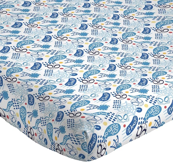 Jay Franco Kids Sheet Set with Fitted, Flat Sheets & Pillow Cover - Ultra-Soft Bedding with Pillowcase for Room Decor, Multi - Spidey & Friends, 3 Piece Toddler - Image 2