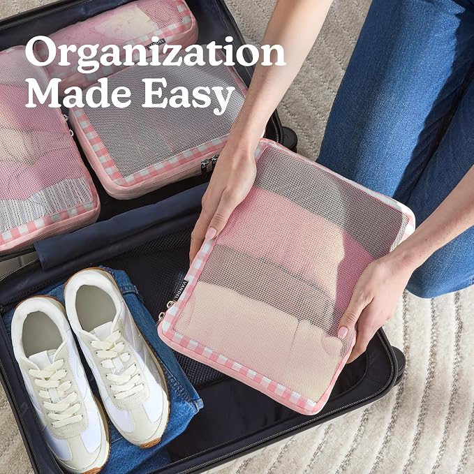 VANDEL Space-Saving Compression Packing Cubes for Kids + Women, Compressible Carry On Suit Case Organizer Luggage Kids Packing Cubes for Baby Bag Organizer Pouches for Luggage, Treavel Suitcase Cube - Image 4