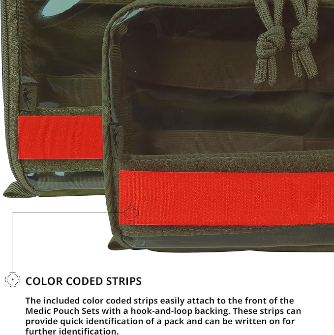 Tasmanian Tiger Medic Pouch Set Modular Transparent Storage Pouches with Hook-and-Loop Backing Organizer Kit - Image 5