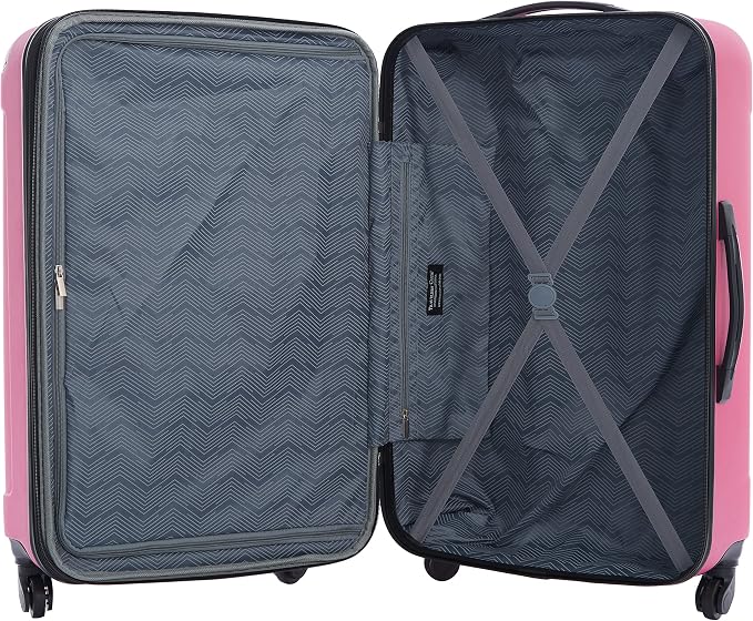 Travelers Club Midtown Hardside 4-Piece Luggage Travel Set, Bubble Gum - Image 5
