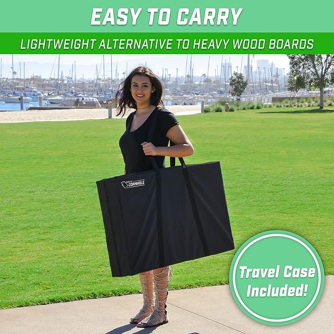 GoSports Portable Cornhole Sets, 8 Styles – Choose 4 x 2 ft or 3 x 2 ft - Boards Include 8 Bean Bags, Travel Case, and Game Rules - Image 5