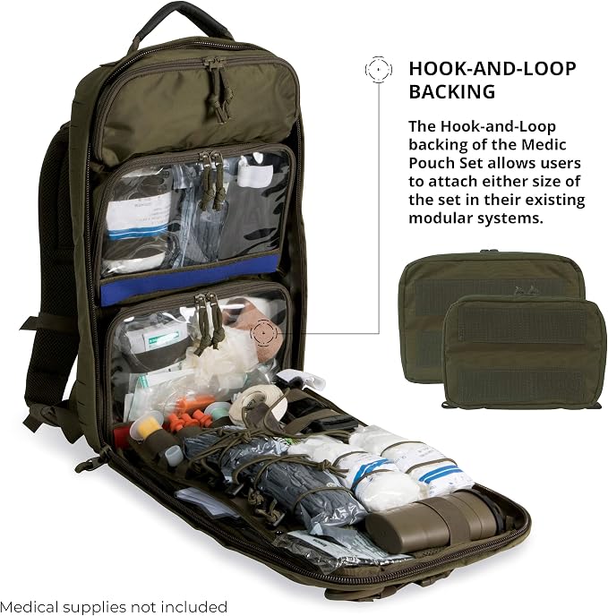 Tasmanian Tiger Medic Pouch Set Modular Transparent Storage Pouches with Hook-and-Loop Backing Organizer Kit - Image 4