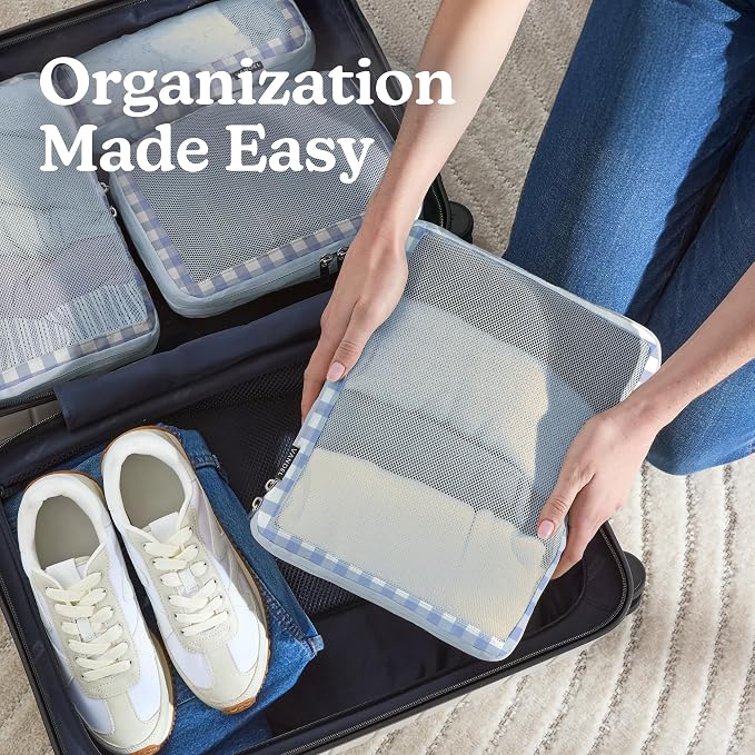 Vandel Space-Saving Compression Packing Cubes for Women with Hanging Toiletry Bag, Laundry Bag, Compressible Carry On Suit Case Organizer Luggage Packing Cubes for Travel Compression Organizer Bags - Image 5