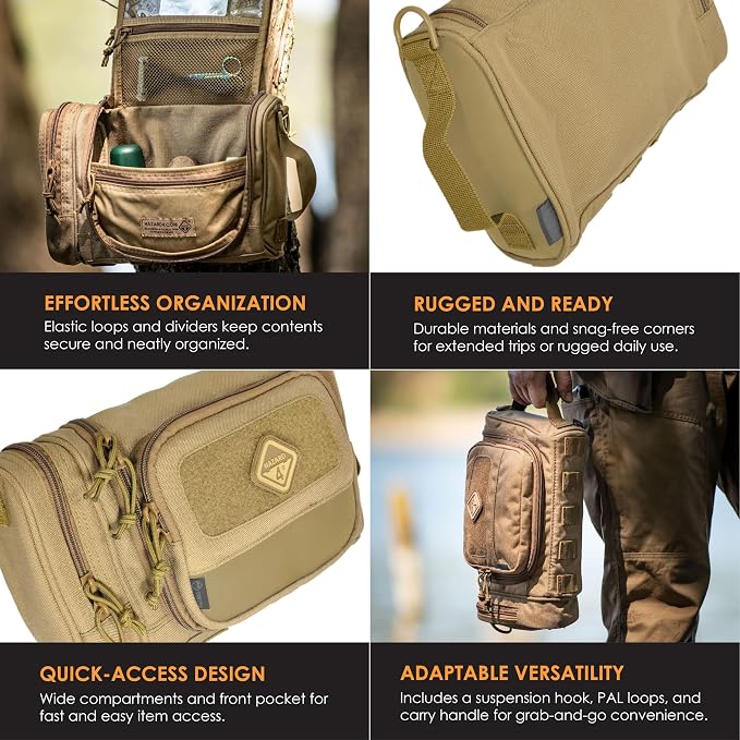 Hazard 4 Reveille Rugged Grooming Kit/Heavy-Duty Toiletry Bag, Coyote - Image 6