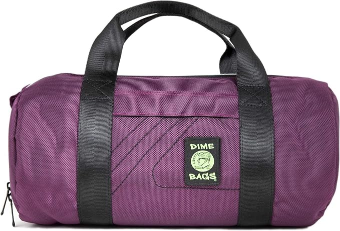 Dime Bags Padded Duffle Tube, Water-Resistant Nylon Gear Bag with Heavy Padding for Glass, Electronics, Travel & Storage, With Exterior/Interior Pockets & Durable Handles (Plum, 15 Inch) by DIMEBAGS